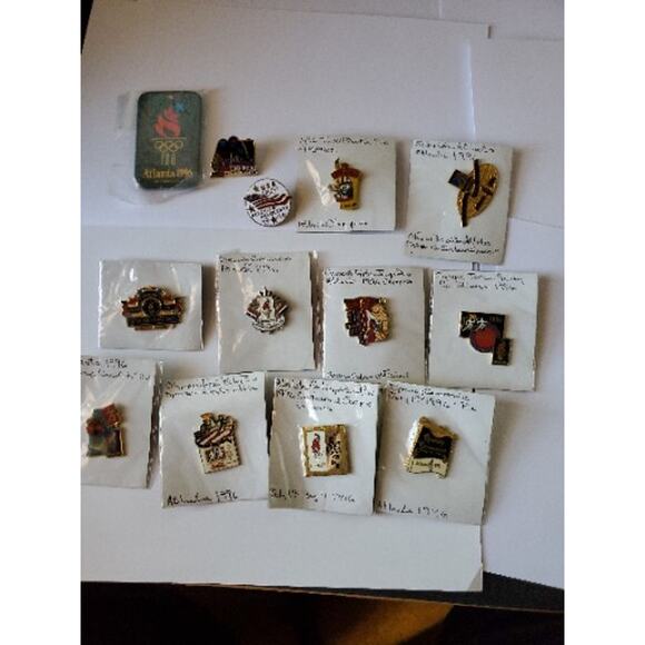 Vintage 1996 USA Atlanta Olympics Lot Of 45+ Pins Budweiser ATL Sports Pins